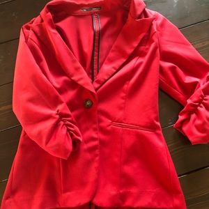 Classic red blazer